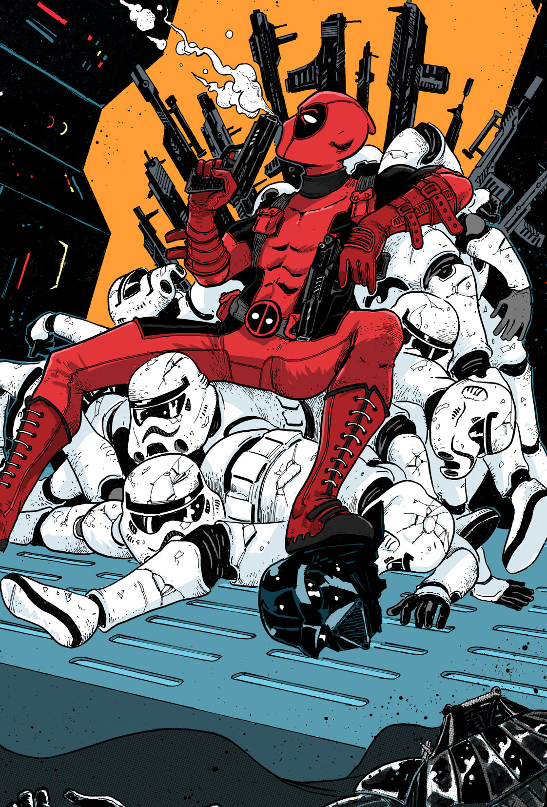 Deadpool Throne by Drawsumthing.id Deadpool Throne in Illustration and Graphics Inspiration by Drawsumthing.id