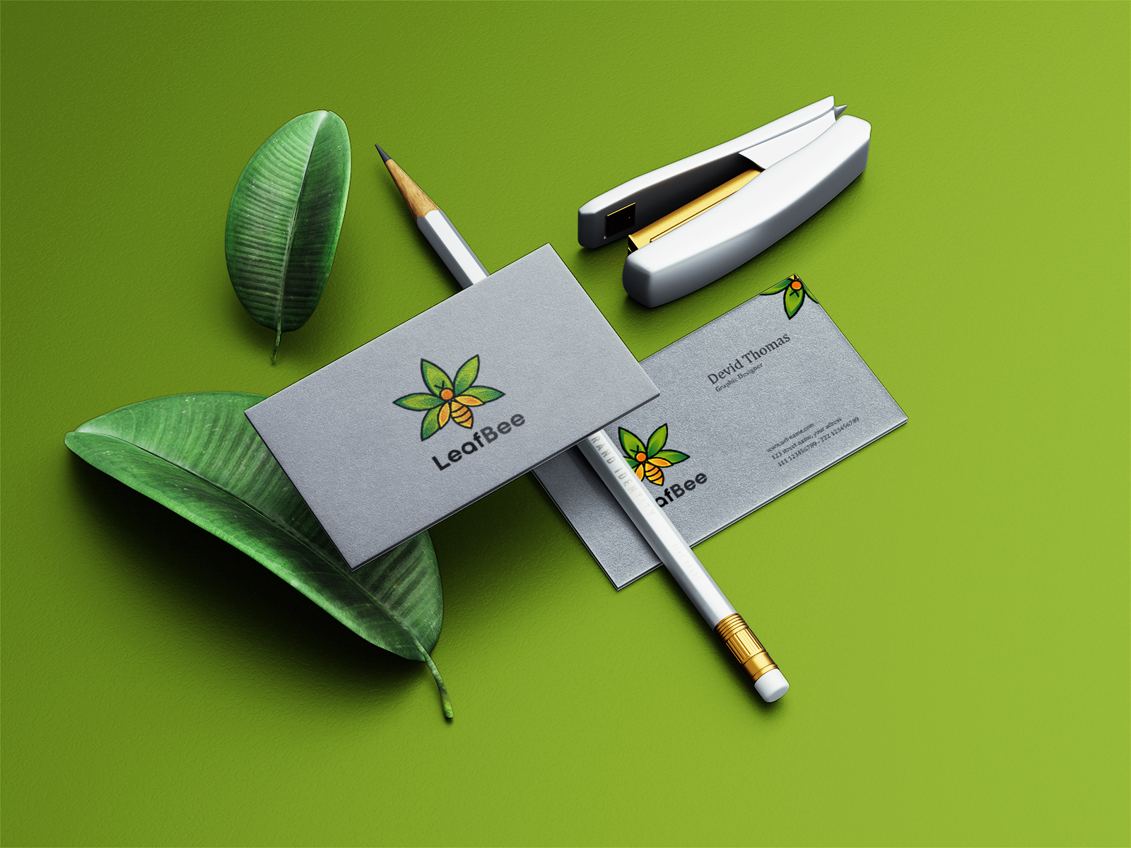 Bee leaf Logo Design in Logo Design Inspiration by Ashraful