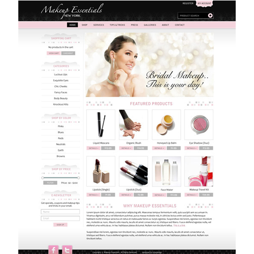 Makeup and Beauty Products Website Design in Website Design Inspiration by Allure
