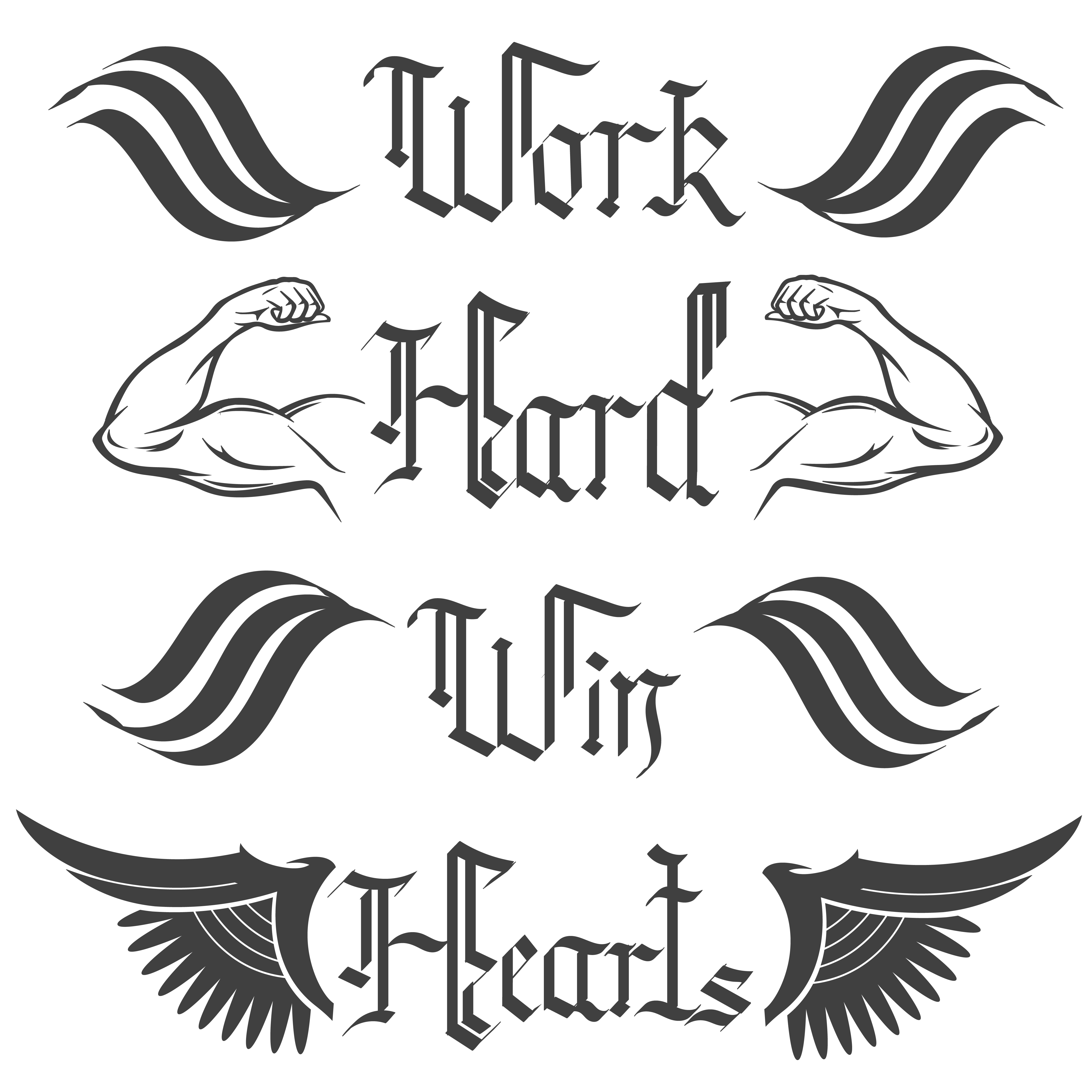 work hard win hearts by Harsh Jatwa1 work hard win hearts in Lettering Art Inspiration by Harsh Jatwa1
