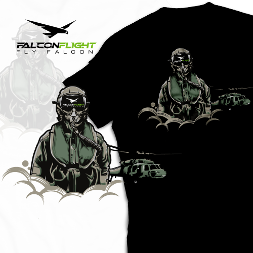 FalconFlight T-shirt Back Piece by Blue Day Graphics FalconFlight T-shirt Back Piece in T-Shirt Design Inspiration by Blue Day Graphics