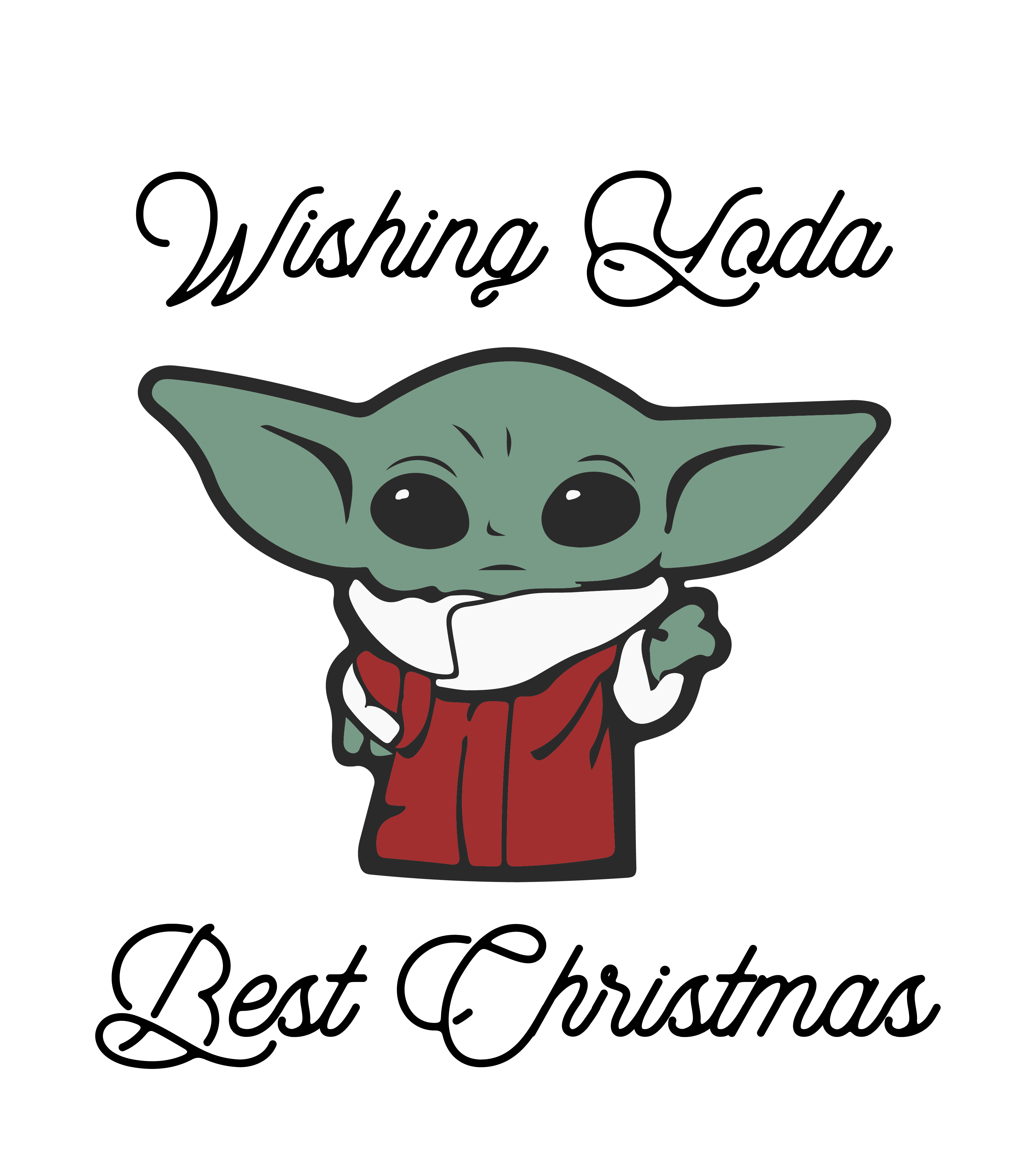 Wishing Yoda Best Christmas by Justicia Strathern Wishing Yoda Best Christmas in Illustration and Graphics Inspiration by Justicia Strathern