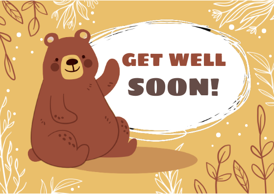 Teddy get well soon! in Card Inspiration by Sahilahammed