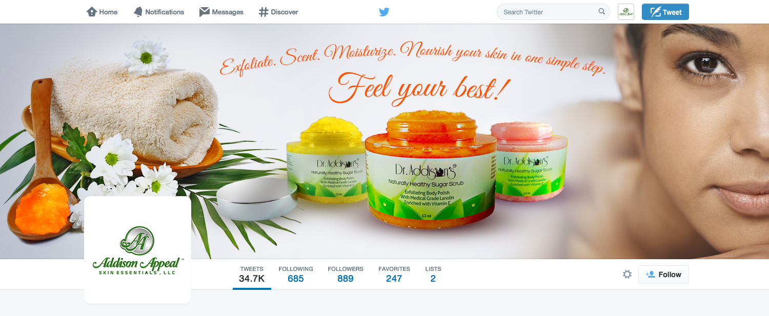 Twitter Addison Appeal by Petrean Claudiu Twitter Addison Appeal in Twitter Header Design Inspiration by Petrean Claudiu