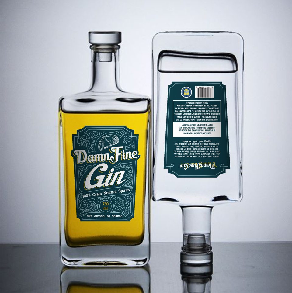 Label design for damn fine gin by Arengard Studio Label design for damn fine gin in Label Design Inspiration by Arengard Studio