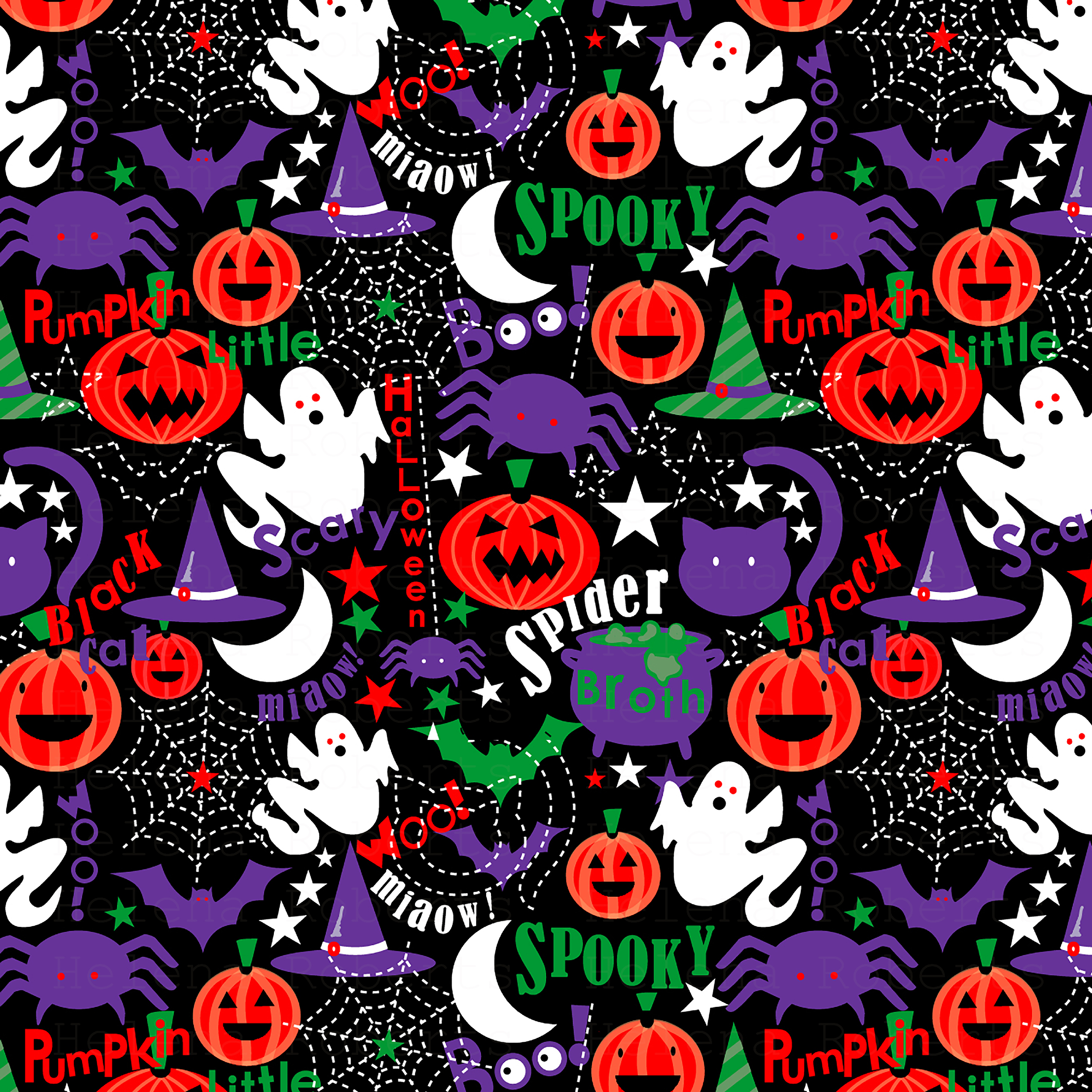 Halloween Dream by Helena Roberts Halloween Dream in Pattern & Surface Design Inspiration by Helena Roberts