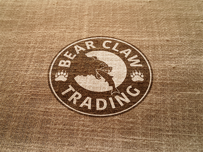 Outdoorsman Trading Logo on Burlap by Laura Thompson Outdoorsman Trading Logo on Burlap in Logo Design Inspiration by Laura Thompson