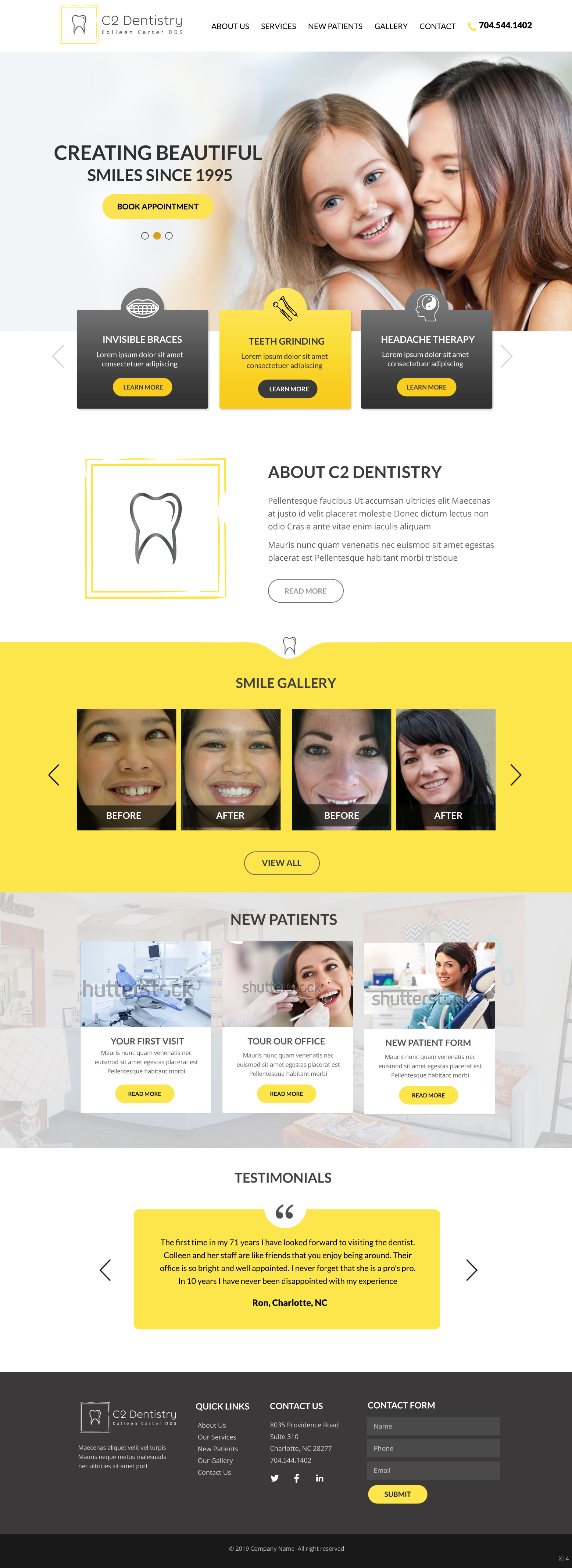 C2 Dentistry in Website Design Inspiration by Pb