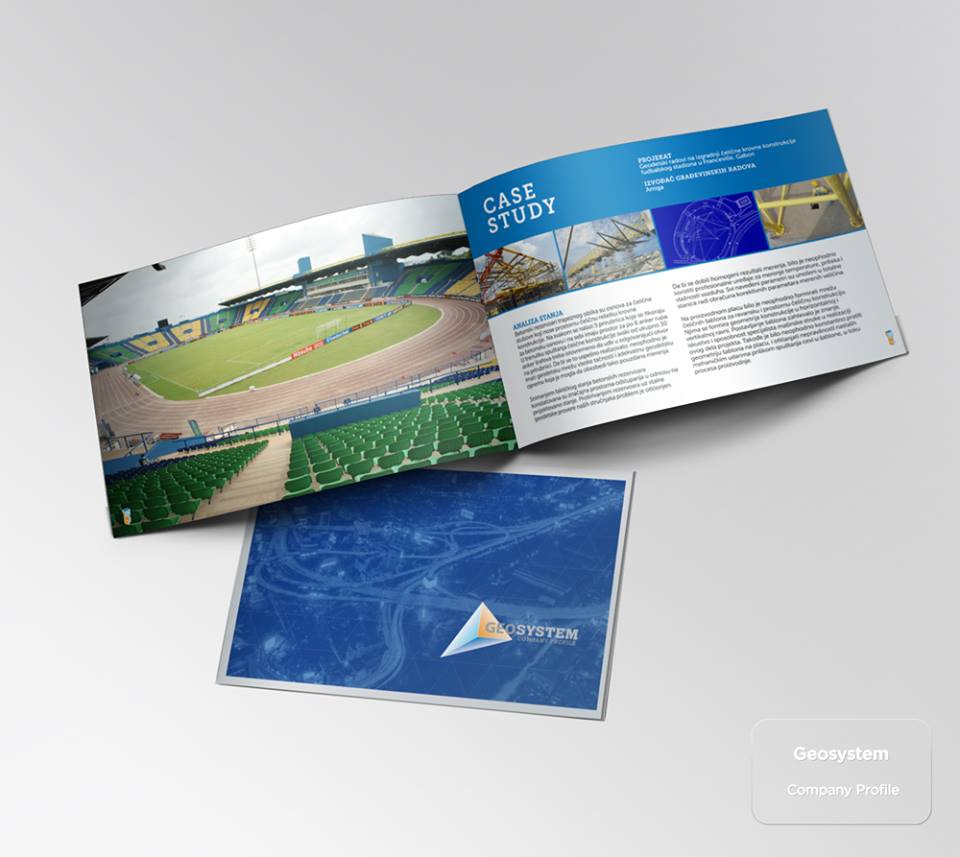 Geosystem Company Profile in Brochure Design Inspiration by Brand Manufacture