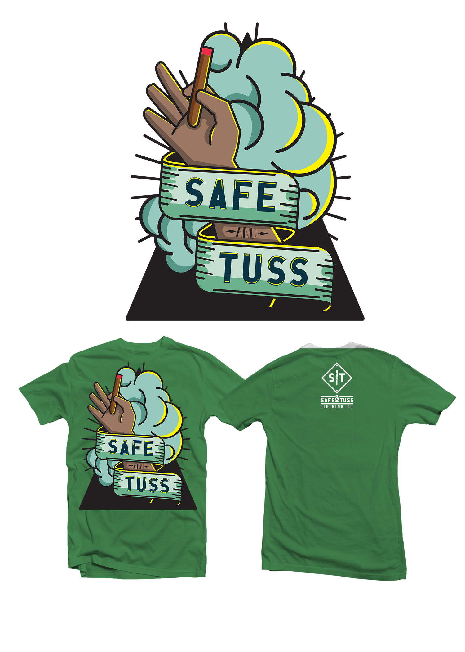 Safe and Tuss by Jerick Allado Safe and Tuss in T-Shirt Design Inspiration by Jerick Allado