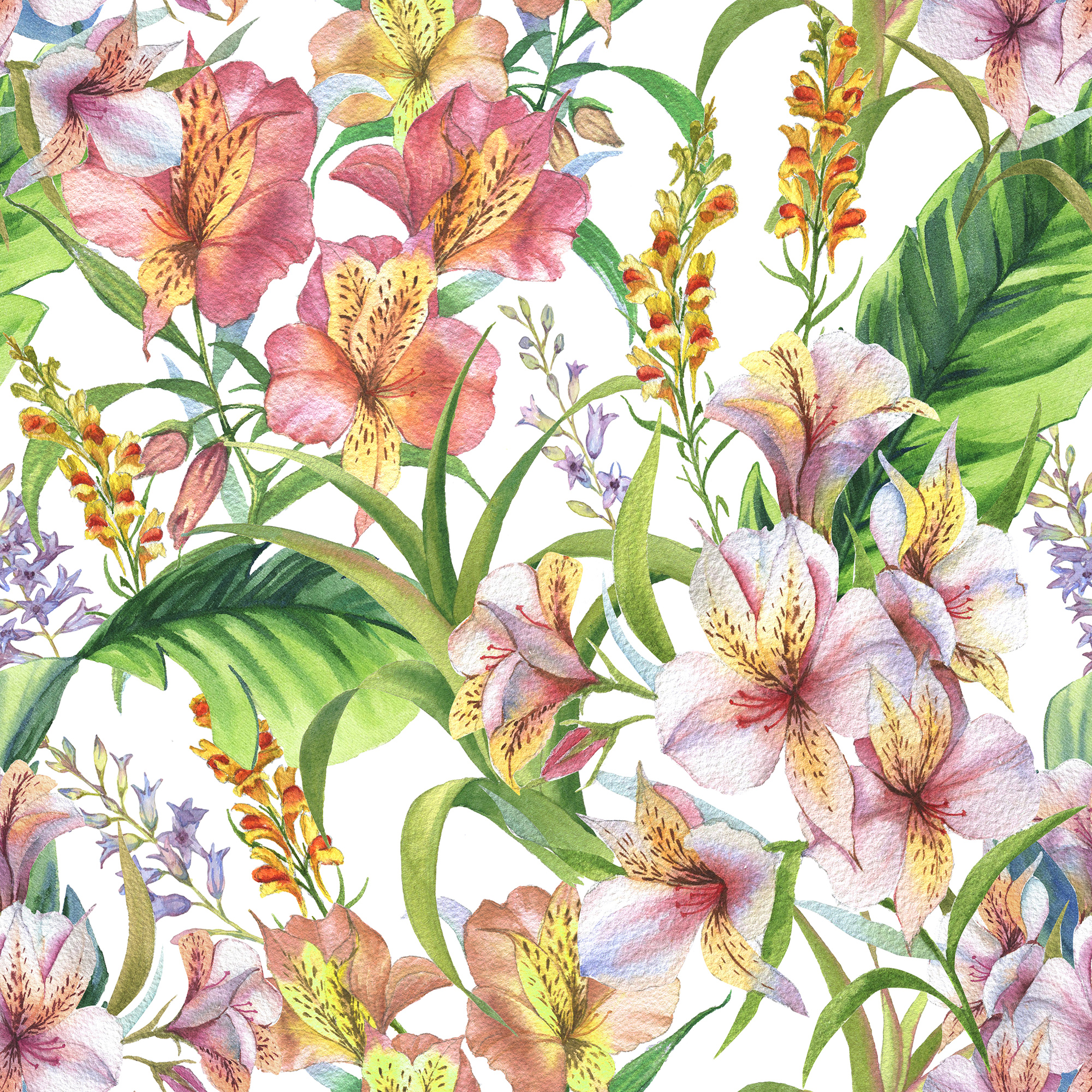 Vibrant Blossom Pattern in Pattern & Surface Design Inspiration by Anastasia Kobernyk