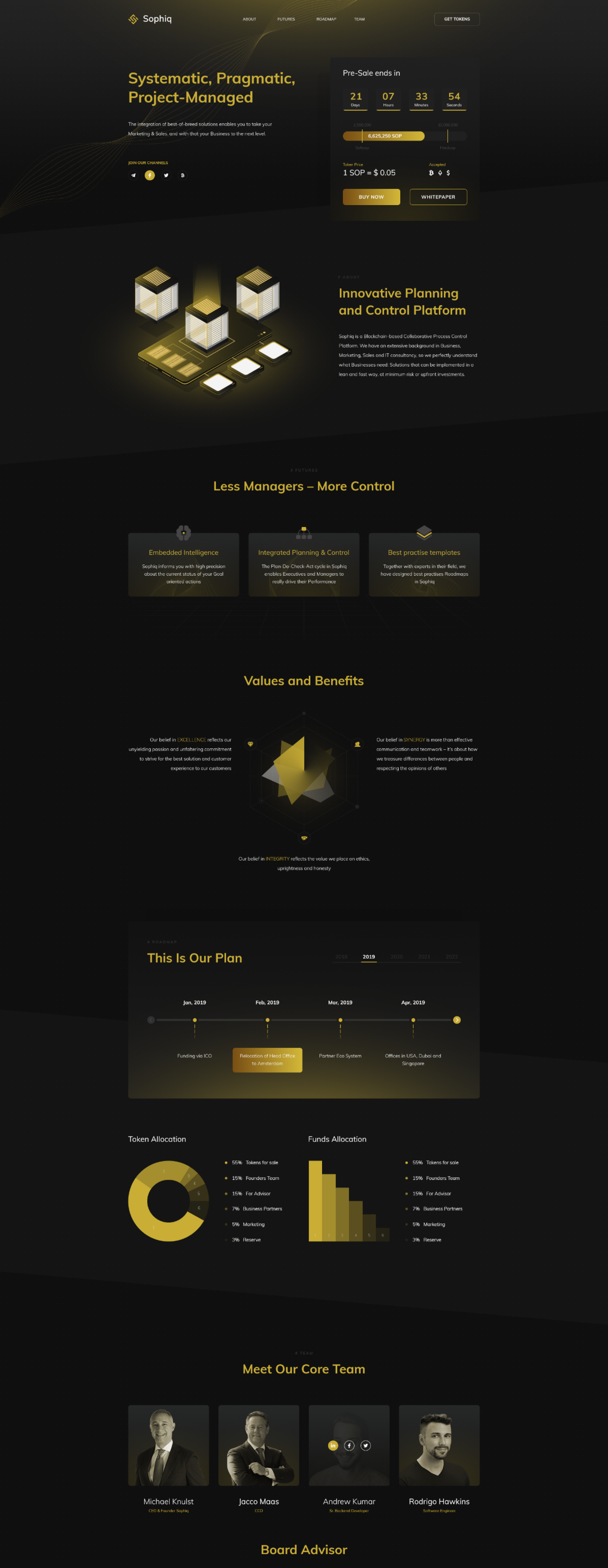 Landing Page for Sophiq in Landing page design Inspiration by Getlion