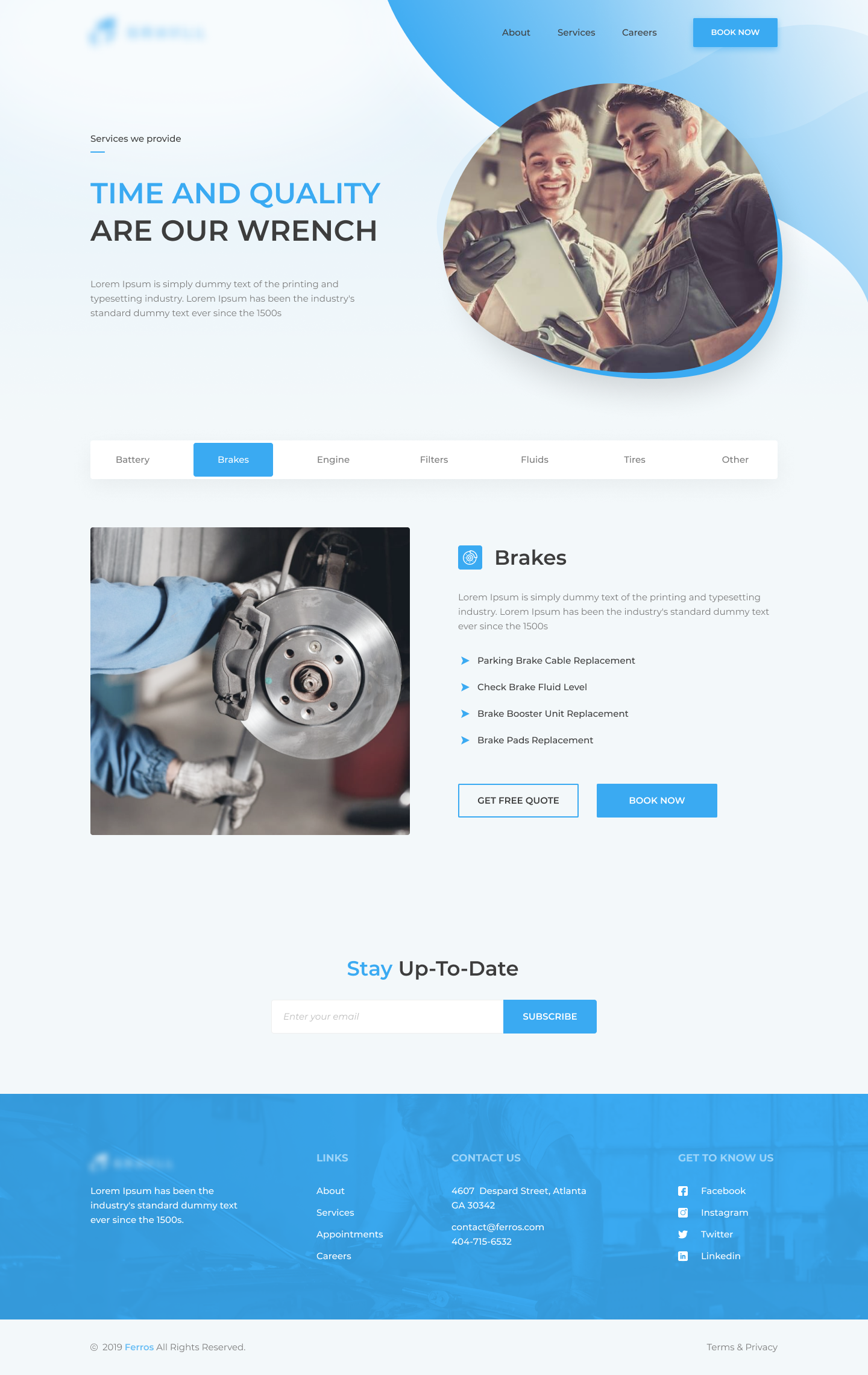 Services Page for Ferros by Getlion Services Page for Ferros in Website Design Inspiration by Getlion
