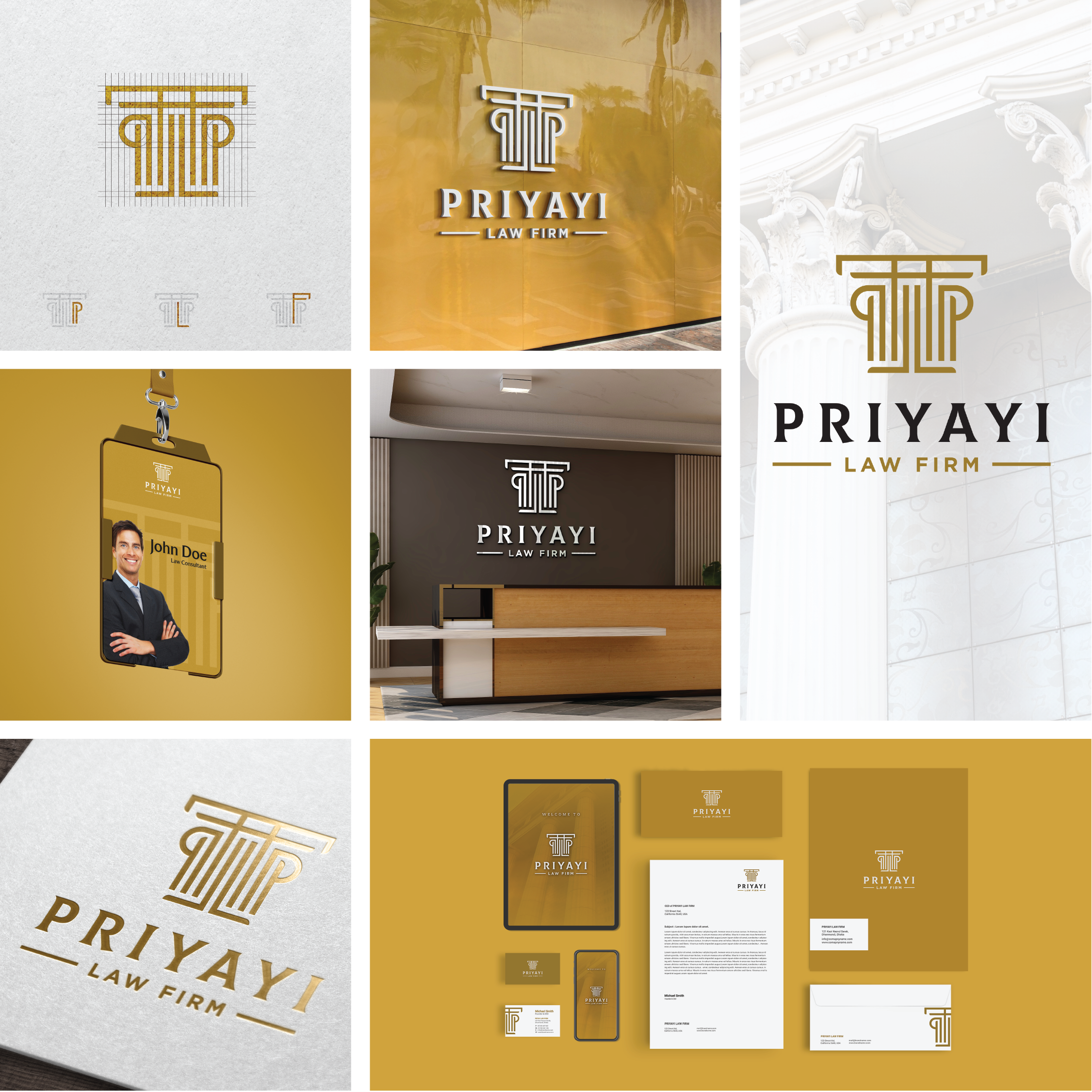 PRIYAYI LAW FIRM Logo Identity in Logo & Brand Identity Inspiration by Herman Mile
