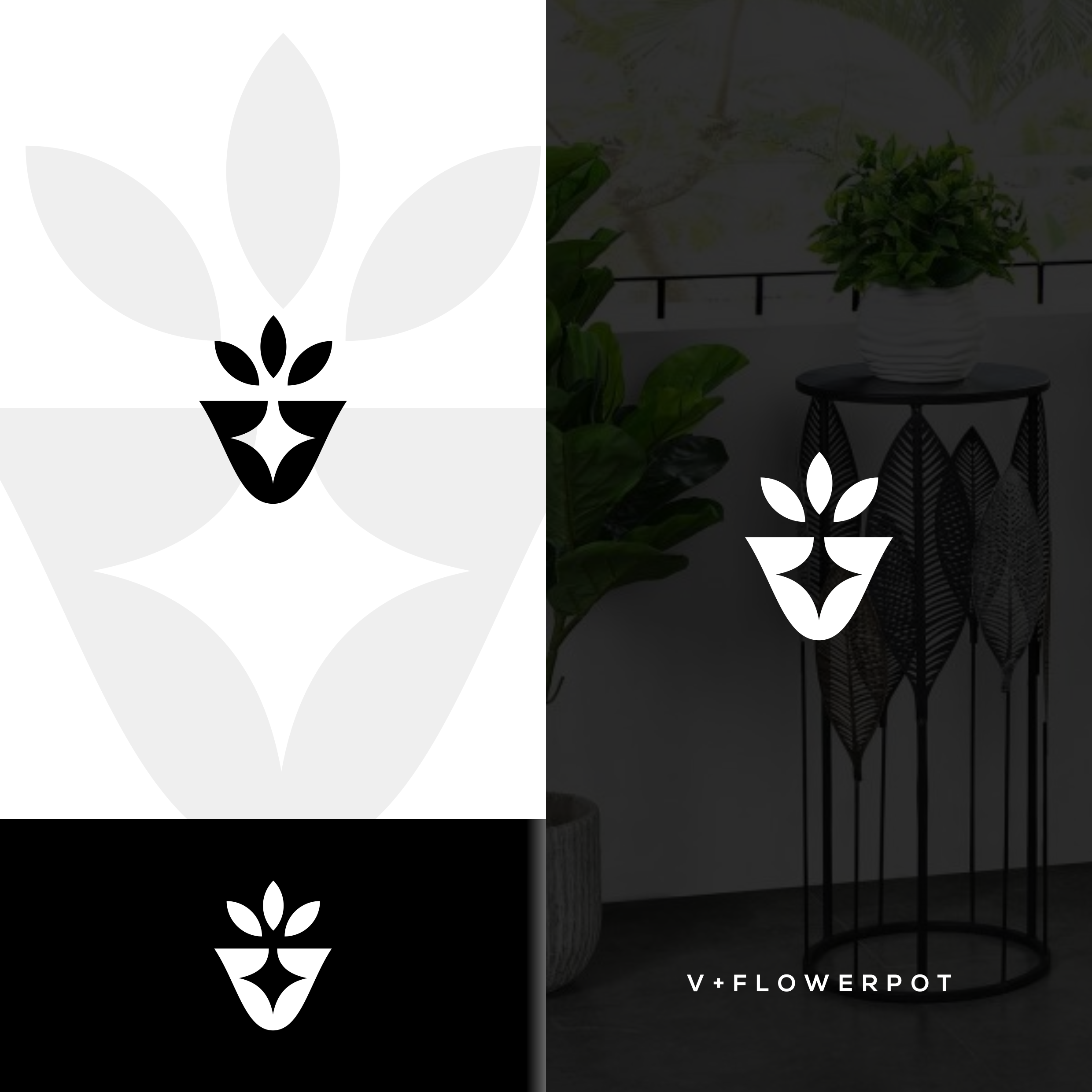 v flowerpot by Oc v flowerpot in Logo Design Inspiration by Oc