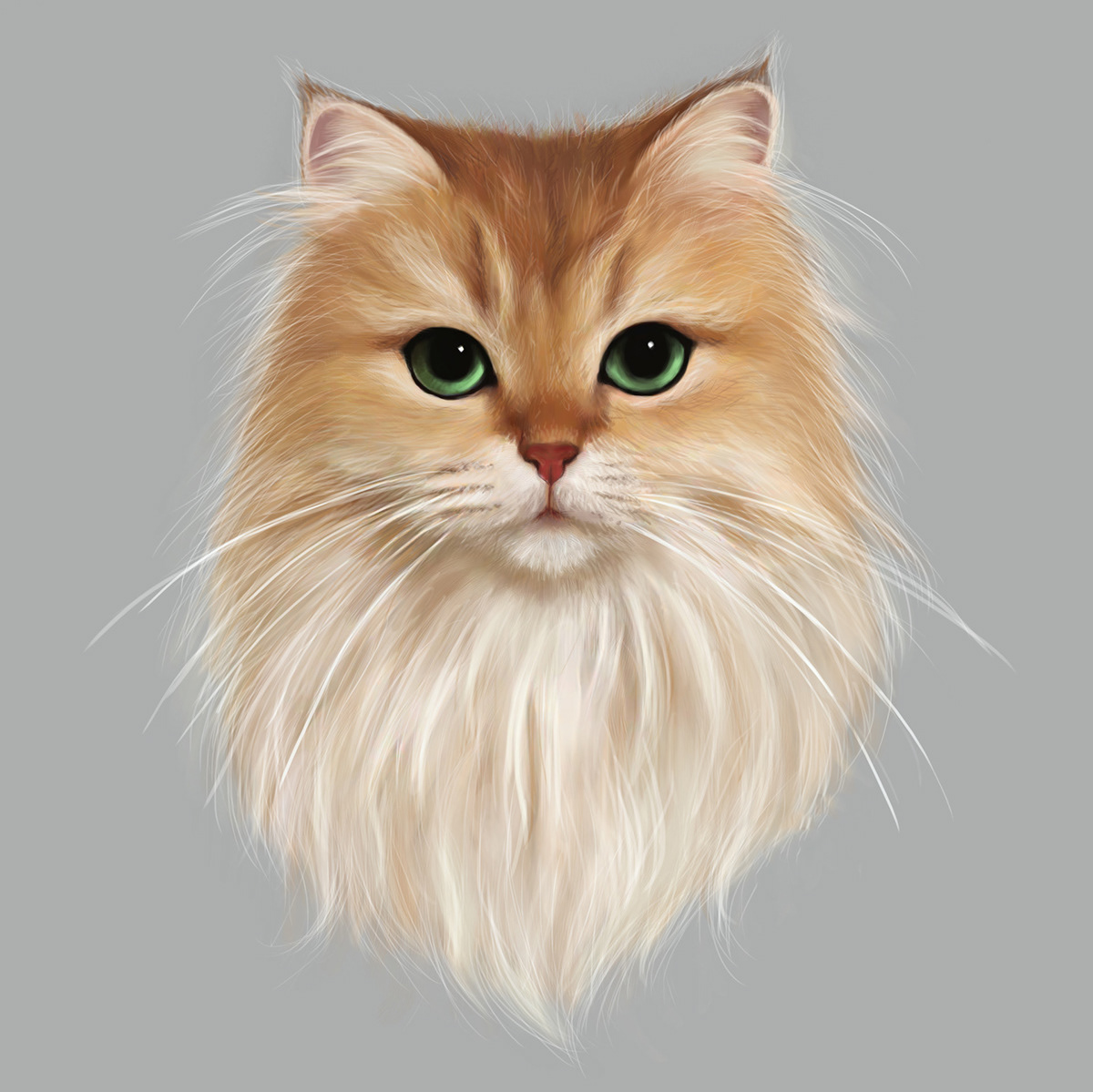 Cat portrait digital painting by Lianjijiang Cat portrait digital painting in Character & Mascot design Inspiration by Lianjijiang
