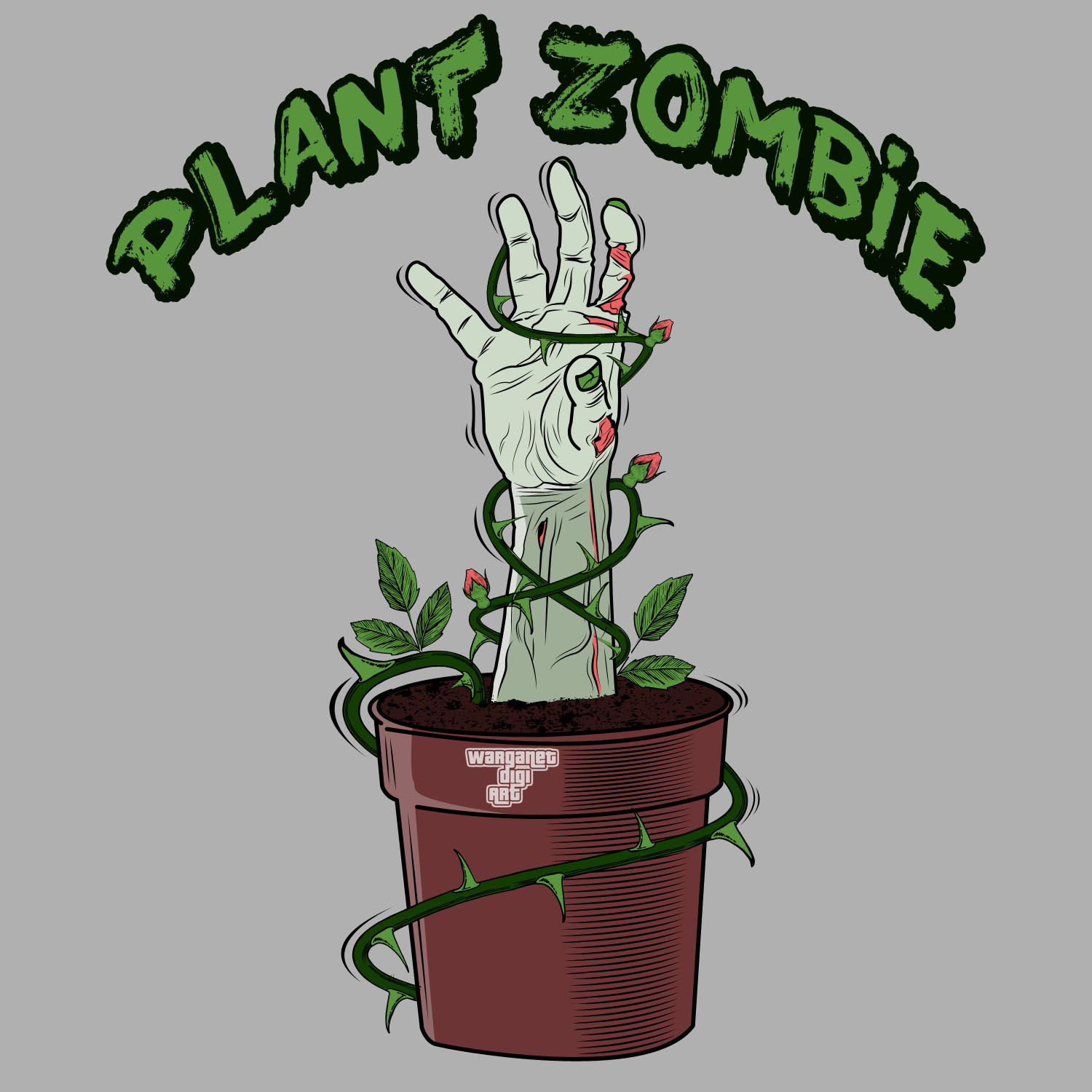 Plant zombie illustration by Widya Design Plant zombie illustration in Illustration and Graphics Inspiration by Widya Design