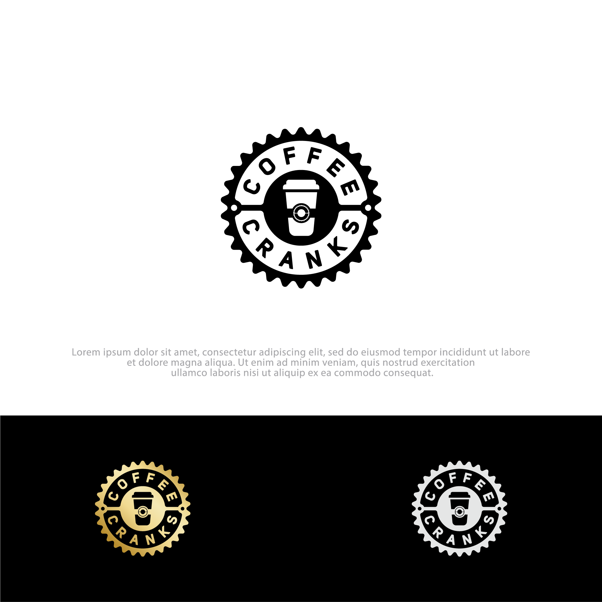 Coffee and Cranks by Md Latif Mamun Coffee and Cranks in Logo Design Inspiration by Md Latif Mamun