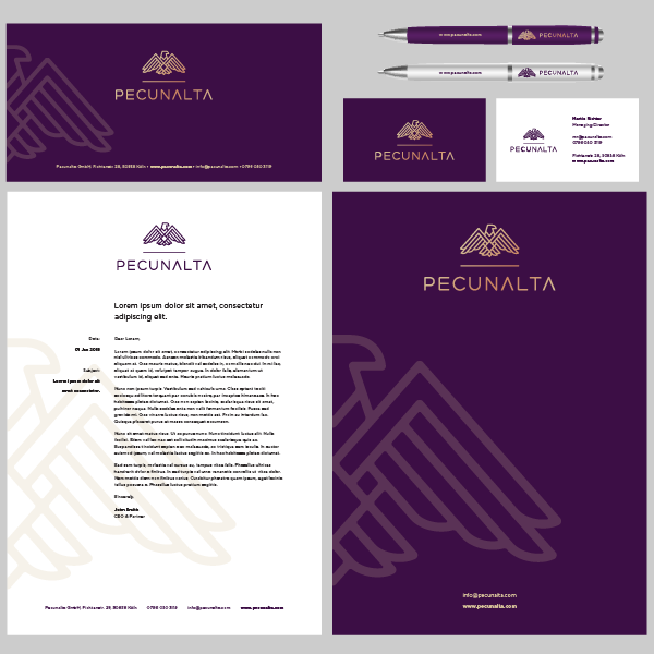 Pecunalta Stationary by Matt Bortolino Pecunalta Stationary in Stationery Design Inspiration by Matt Bortolino