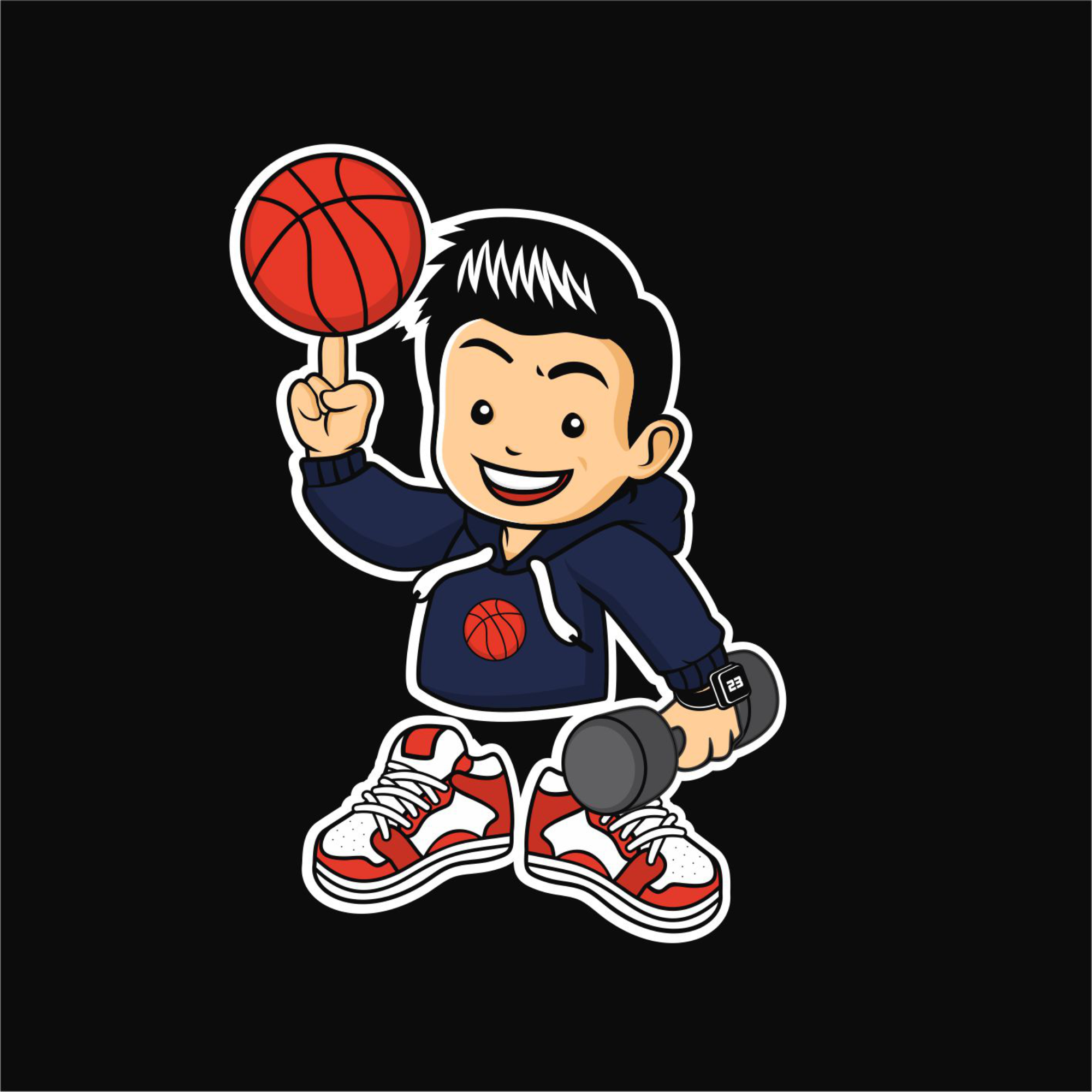 basketball boys mascot in Logo Design Inspiration by Supartobero99