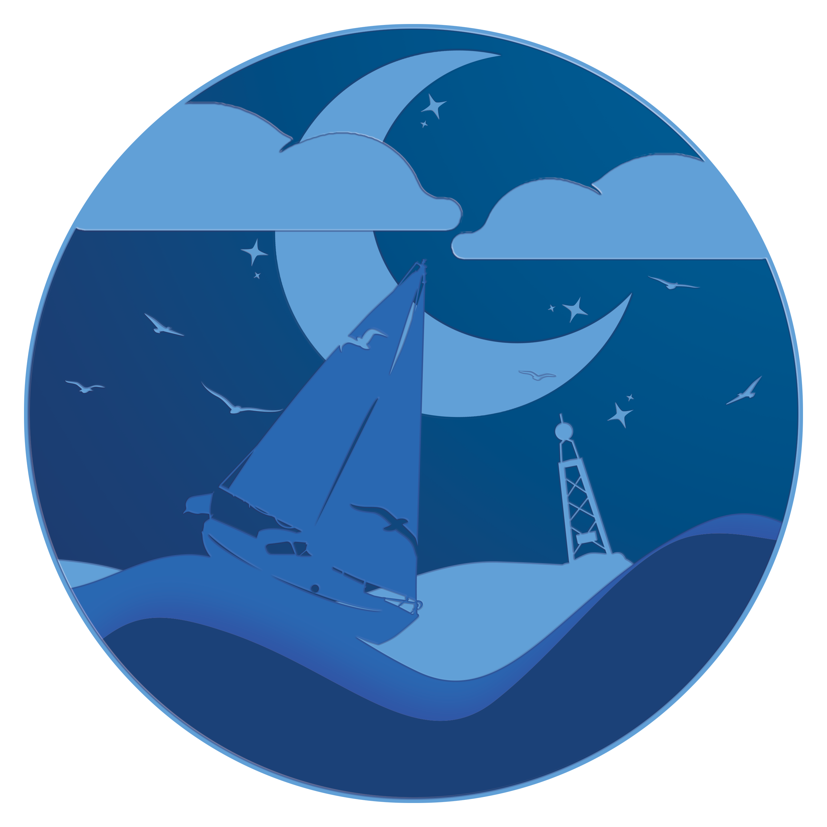 A Ship In The Night in Illustration and Graphics Inspiration by Daniel Davila