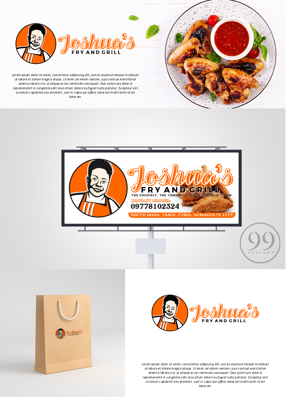 Joshua's Fry and Grill by MARJORIE MAE ELLORIN Joshua's Fry and Grill in Banner ad Design Inspiration by MARJORIE MAE ELLORIN