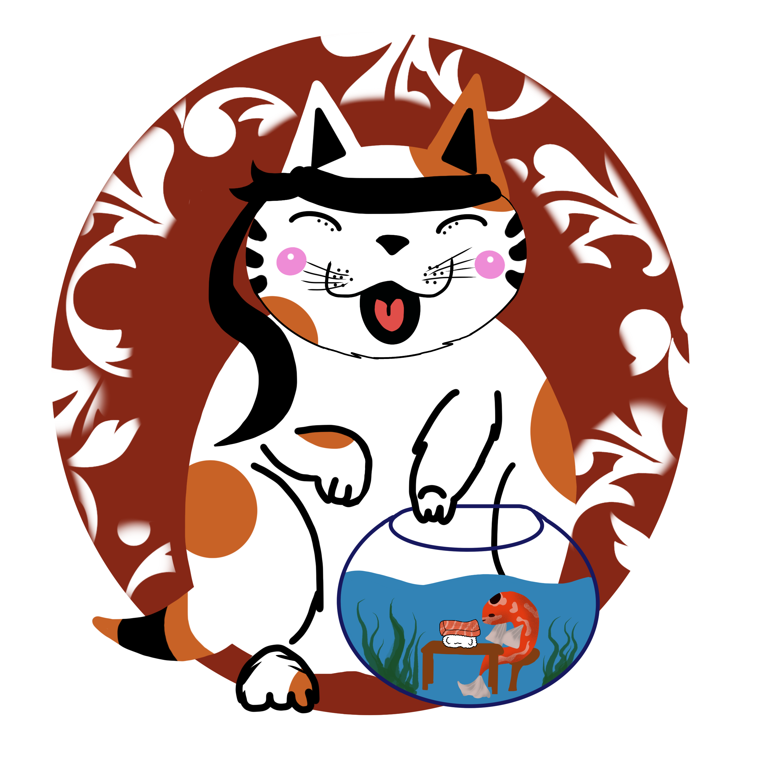 Japanese cat in Digital Art Inspiration by Colorme Mrt