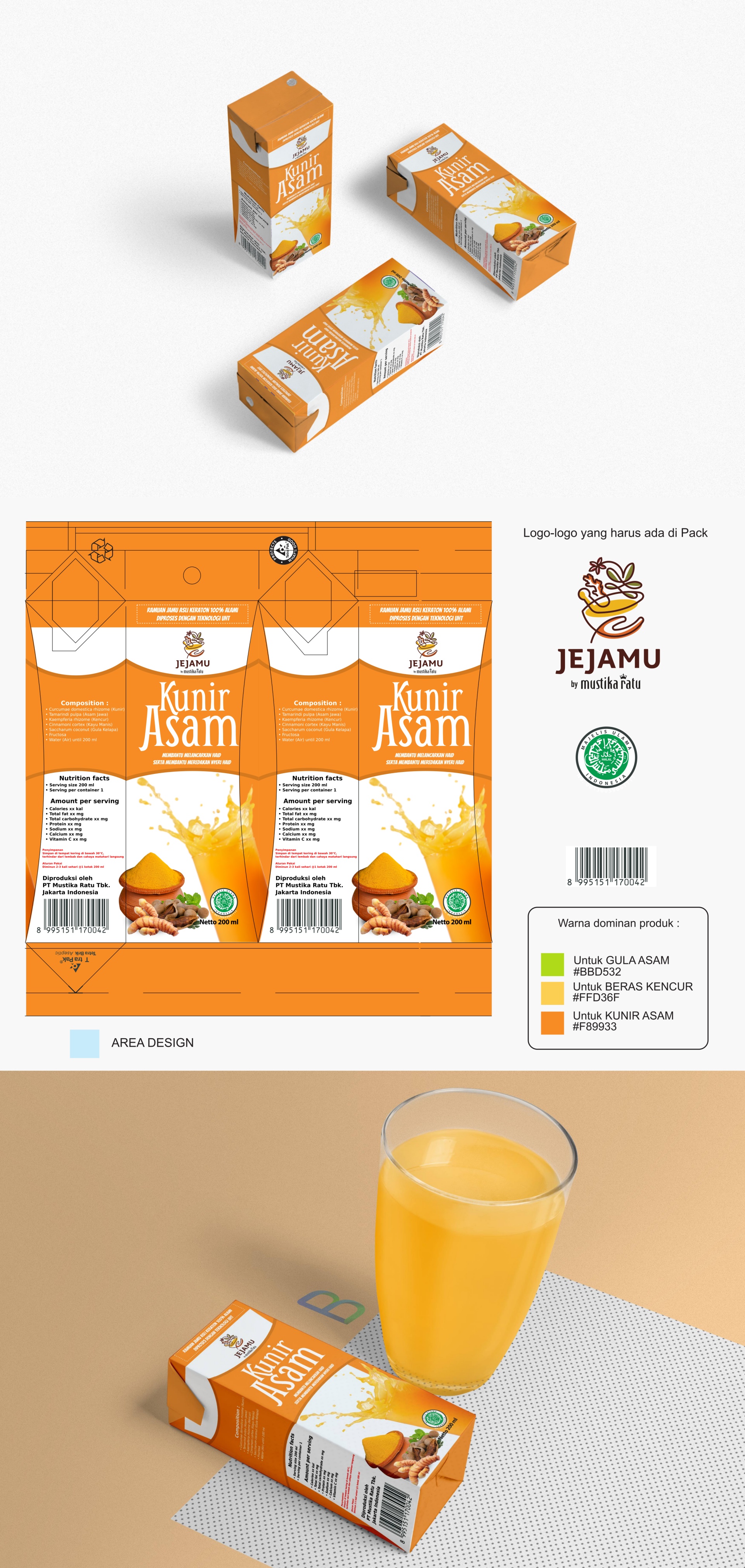 kunir asam - juice box packaging design by Syahronanda Project kunir asam - juice box packaging design in Packaging Design Inspiration by Syahronanda Project