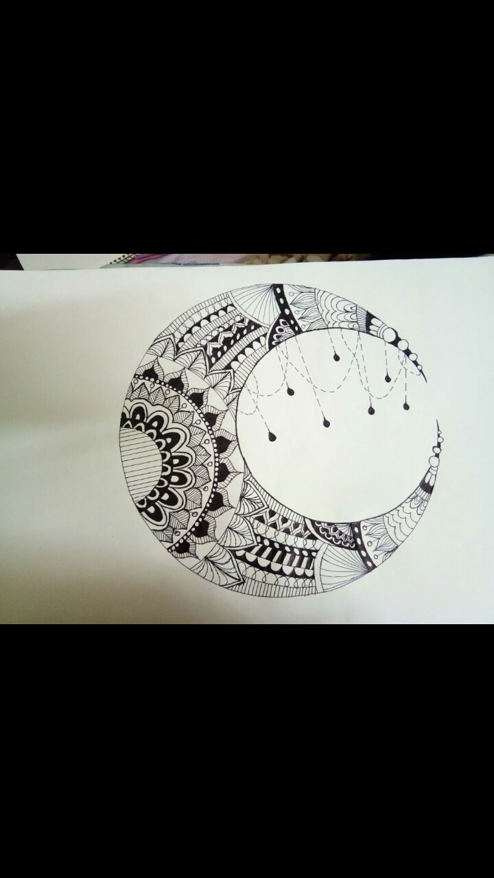 Moon by Jyoti Gidwani Moon in Drawing Inspiration by Jyoti Gidwani