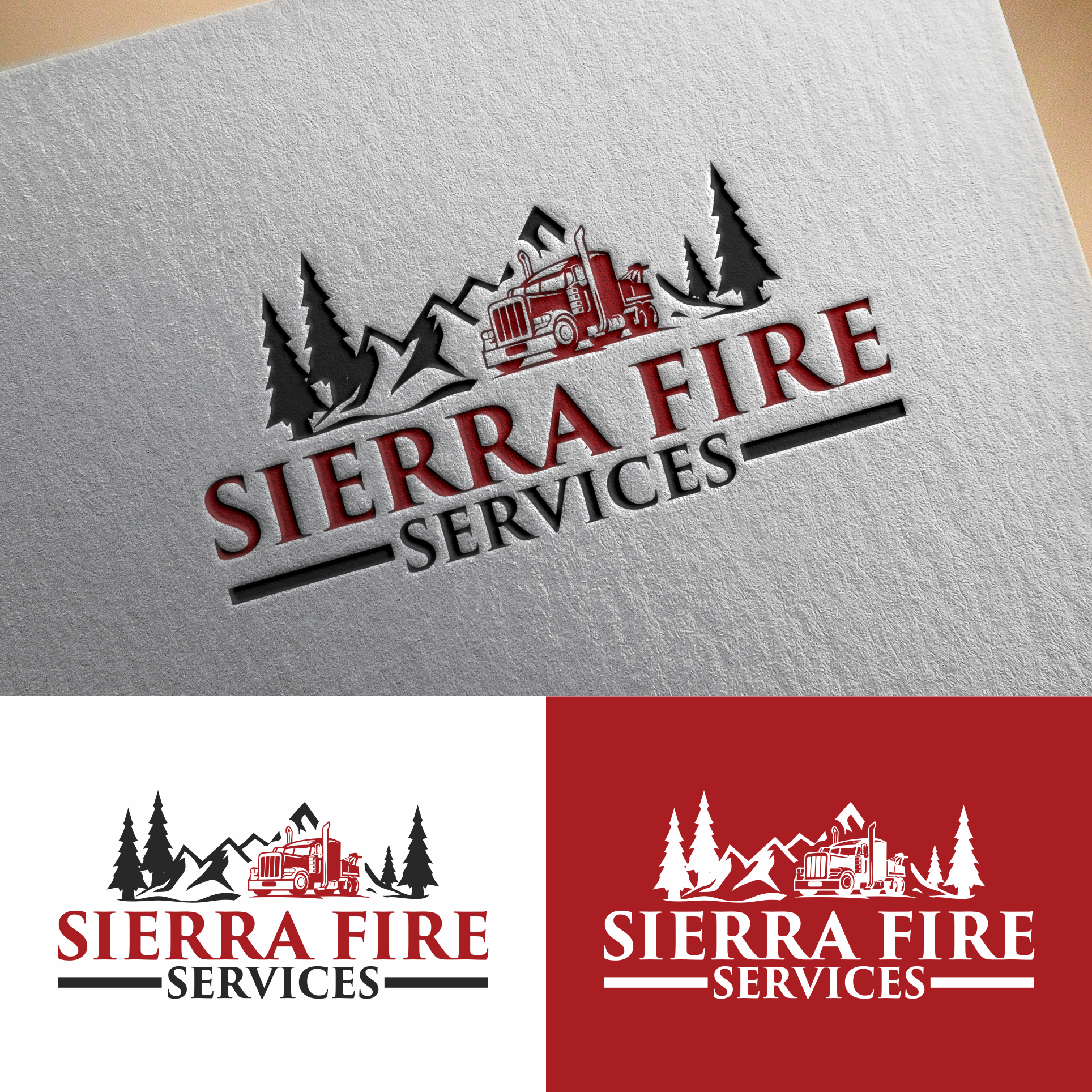SIERRA FIRE SERVICES by Creativa SIERRA FIRE SERVICES in Logo Design Inspiration by Creativa