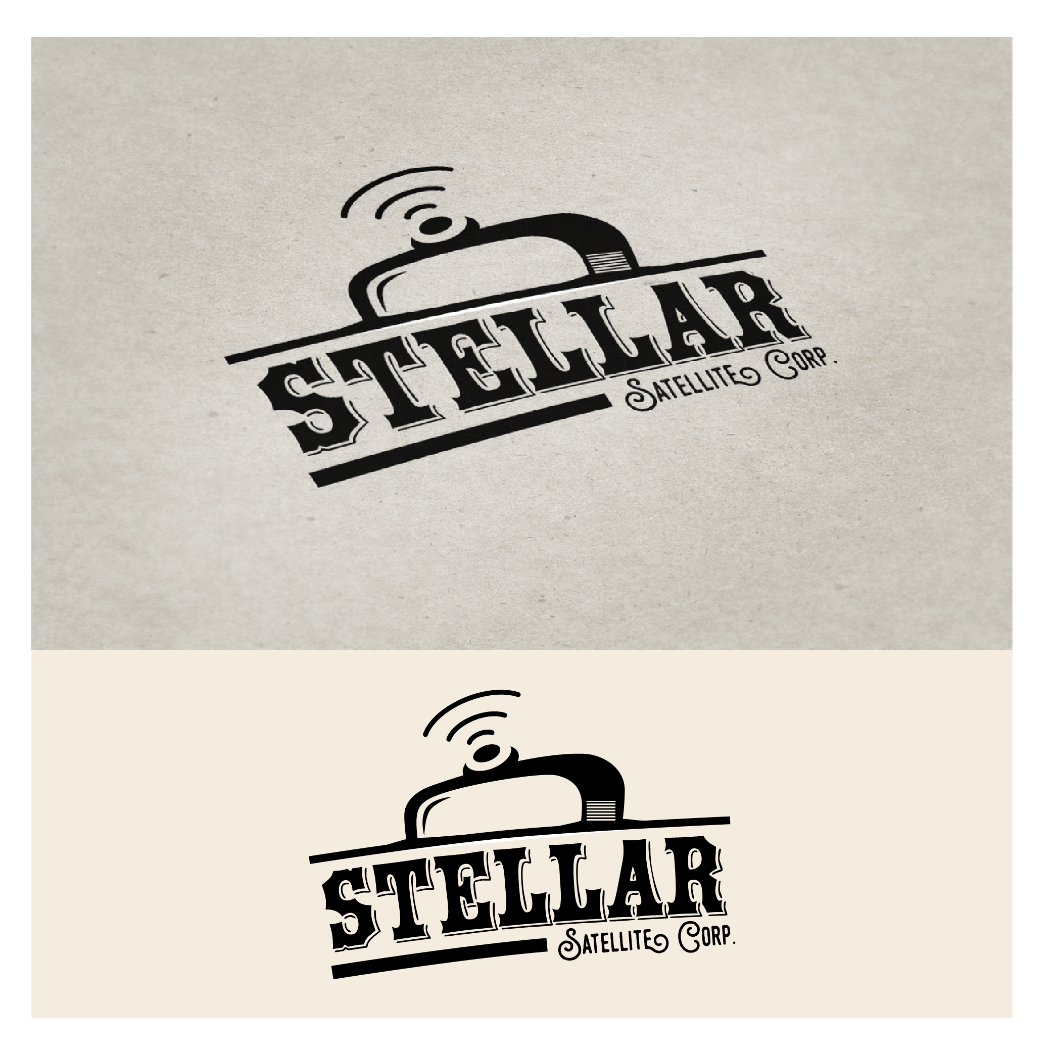 vintage logo satellite tv (stellar) by Jae_dsgn vintage logo satellite tv (stellar) in Logo Design Inspiration by Jae_dsgn