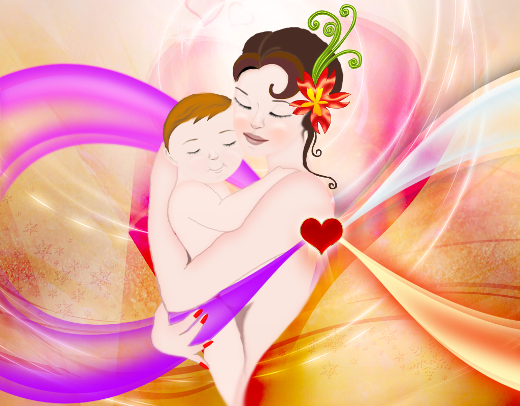 Mother's Day by Snehalata Mitra Mother's Day in Digital Art Inspiration by Snehalata Mitra