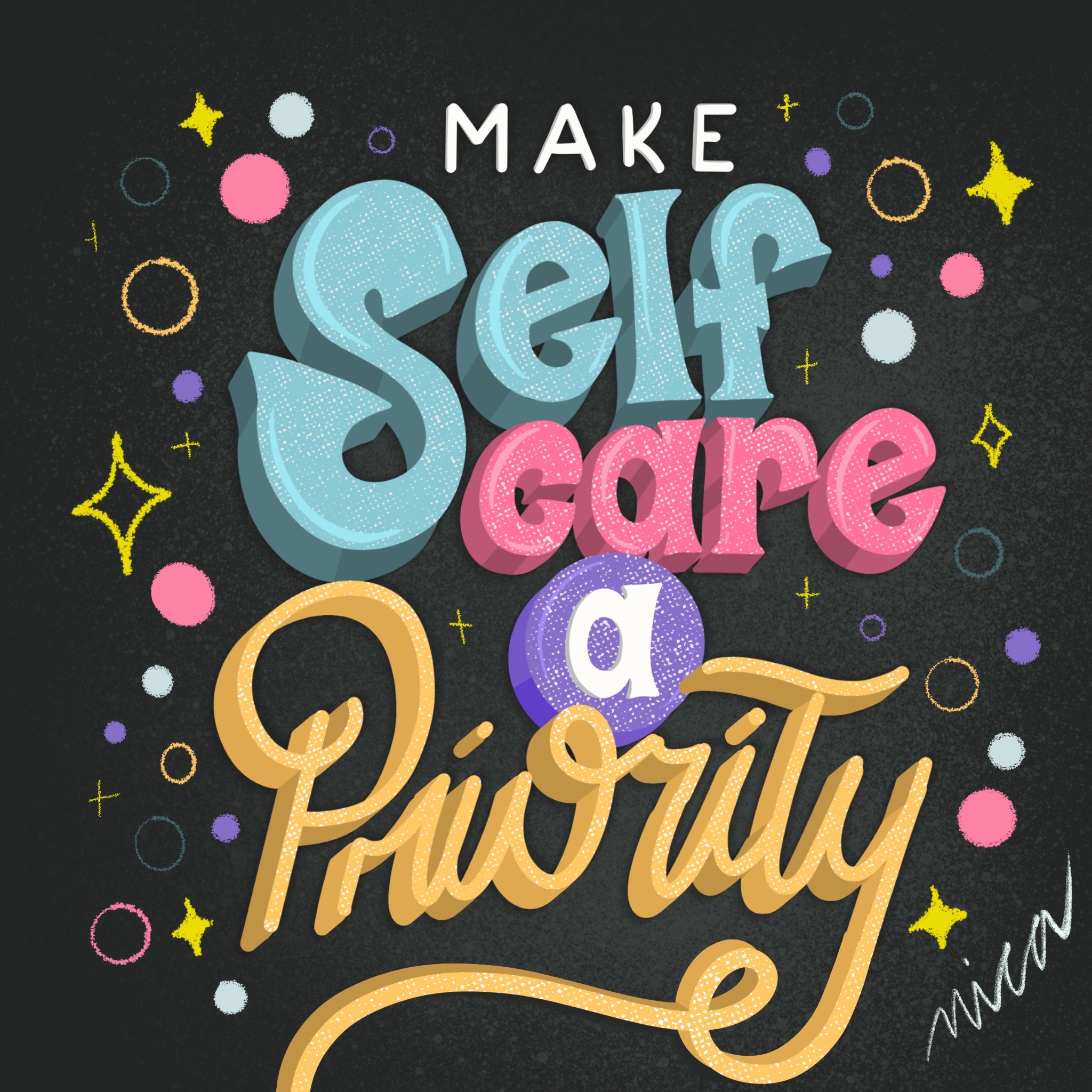 Self Care Hand Lettering by Nica by Veronica Vitug Self Care Hand Lettering by Nica in Hand Lettering Inspiration by Veronica Vitug