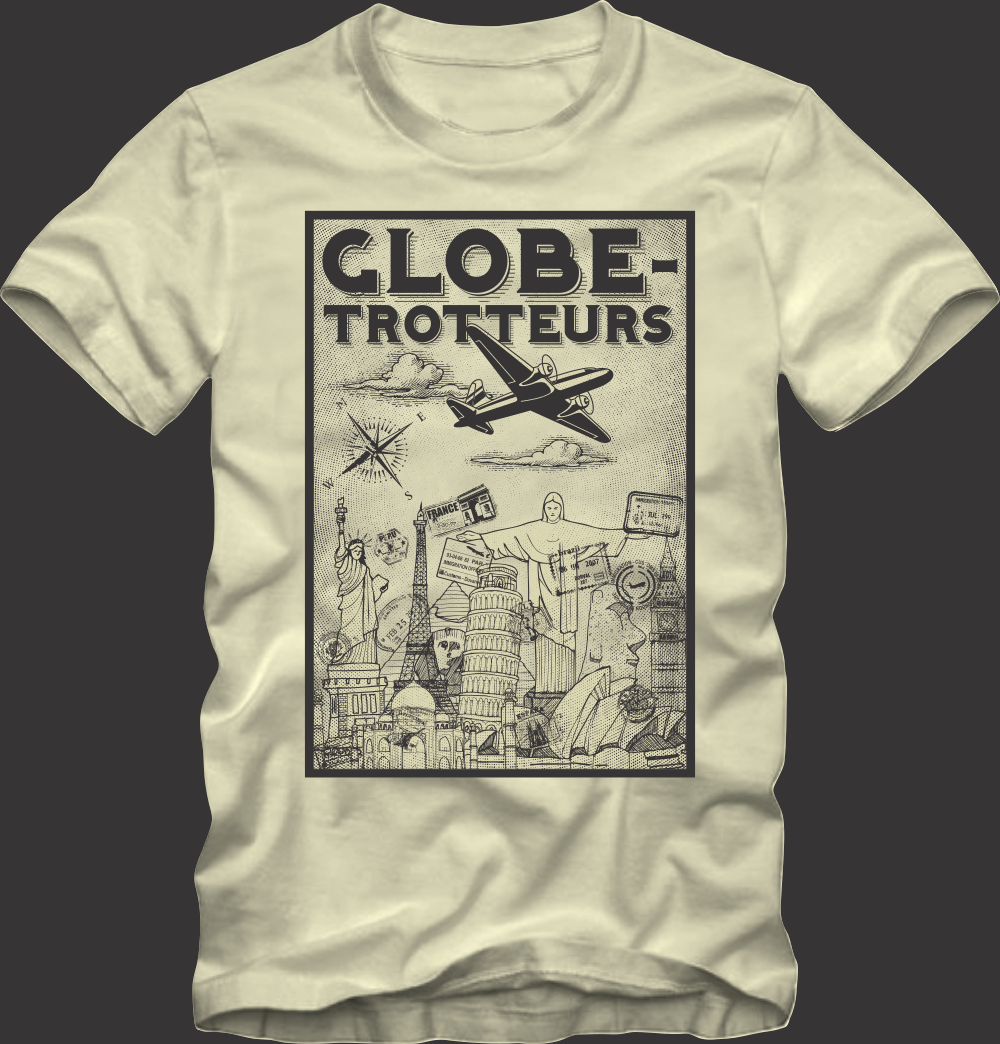 globe trotteurs in T-Shirt Design Inspiration by Zamov07
