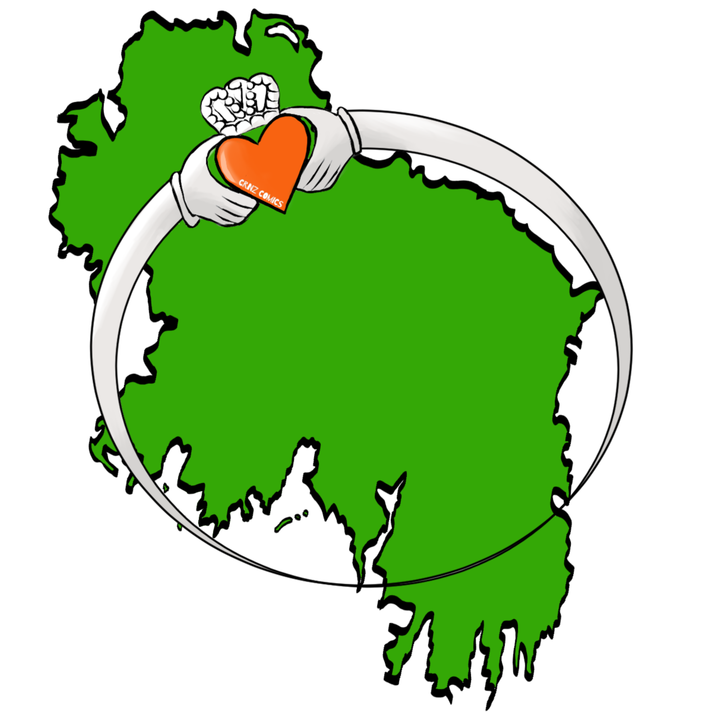 Heart of Ireland in Digital Art Inspiration by Ceren Odonohoe