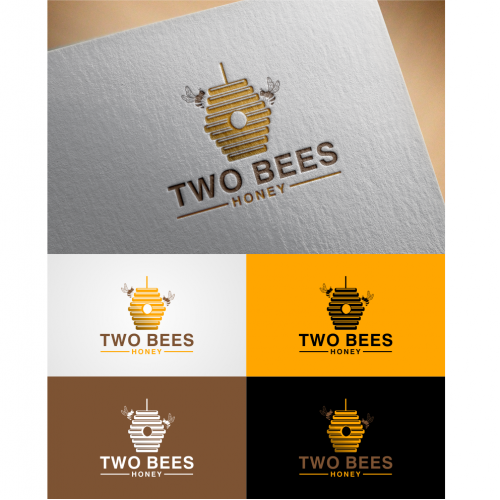 Create a logo for a beekeeping business named Two Bees Honey. by Naufal Create a logo for a beekeeping business named Two Bees Honey. in Logo Design Inspiration by Naufal