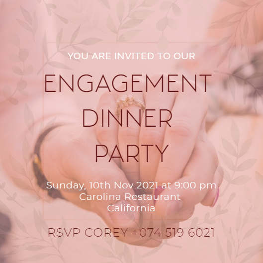 Engagement Dinner Party by Olaru Corina Dorina Engagement Dinner Party in Invitation Card Design Inspiration by Olaru Corina Dorina