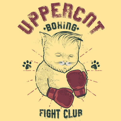 uppercat boxing fight club by Rama uppercat boxing fight club in Illustration and Graphics Inspiration by Rama