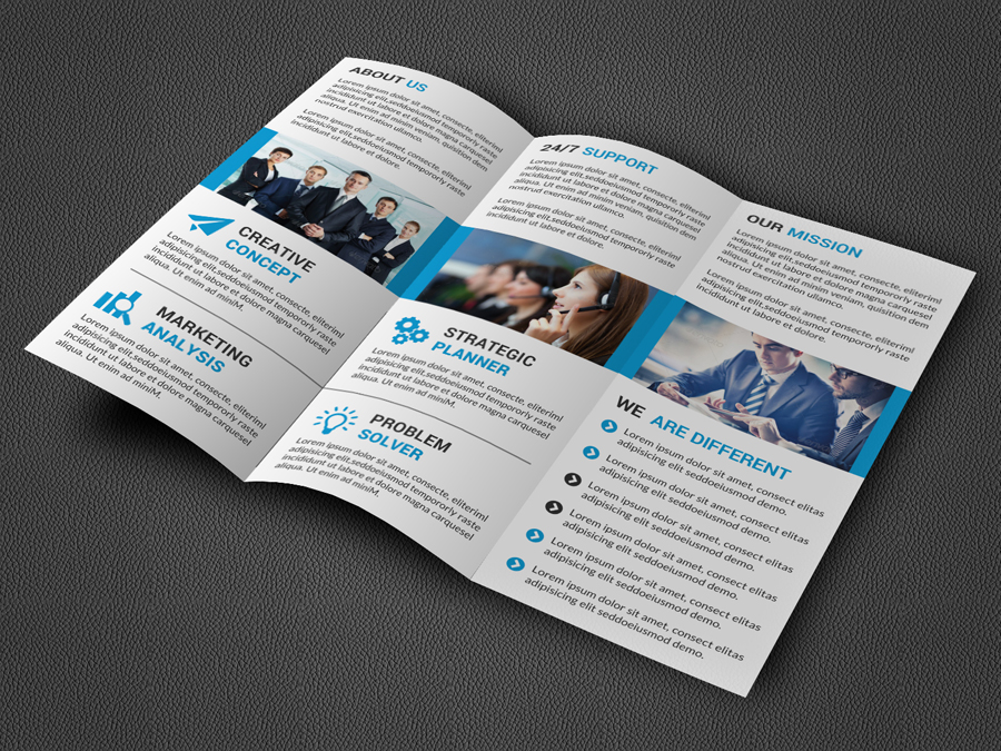 Clean Tri-fold Brochure in Brochure Design Inspiration by Zavad