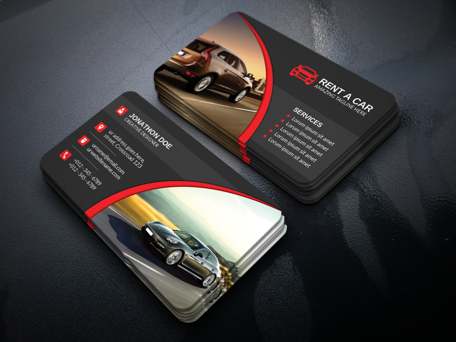 Rent A Car Business Card By Zavad 52830 - Designhill
