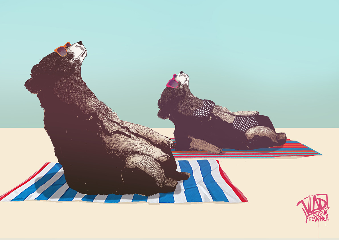 bear summer by Vlad bear summer in Illustration and Graphics Inspiration by Vlad