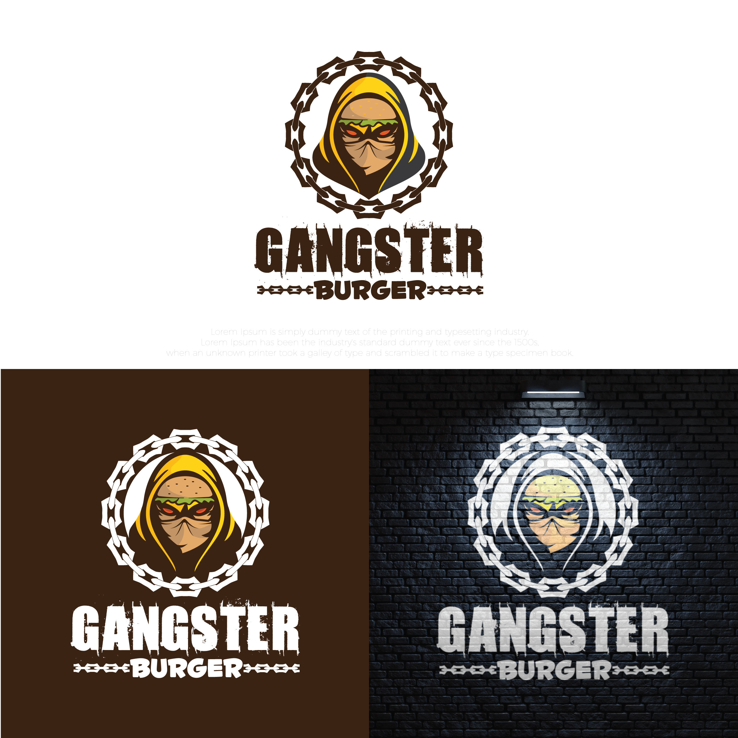 Gangster Burger by Cgp Designs Gangster Burger in Logo Design Inspiration by Cgp Designs