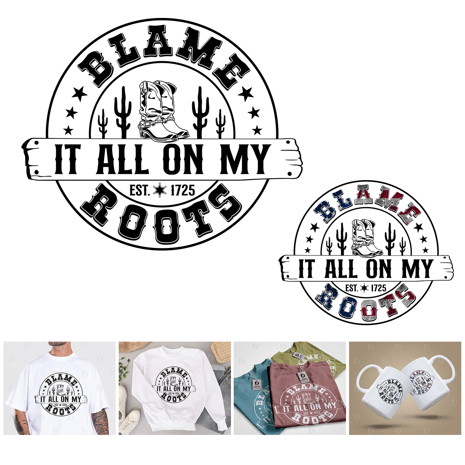 Blame It All On My Roots - Shirt Print Design by Designworksland Blame It All On My Roots - Shirt Print Design in Illustration and Graphics Inspiration by Designworksland