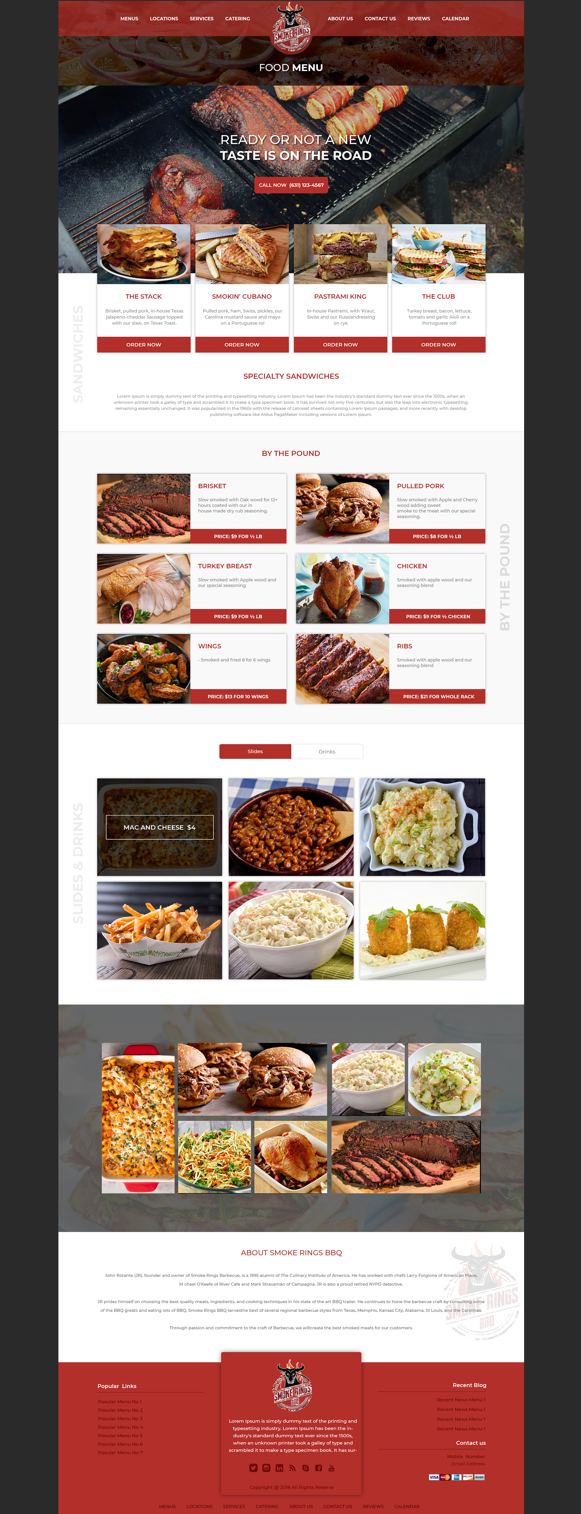 Restaurant Website Home Page Design Project #2 in Website Design Inspiration by Mockup Monster