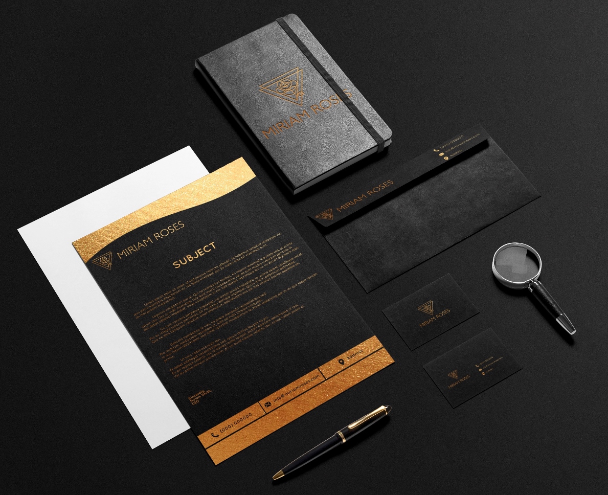 Black Gold Stationery by Phoenix Black Gold Stationery in Stationery Design Inspiration by Phoenix