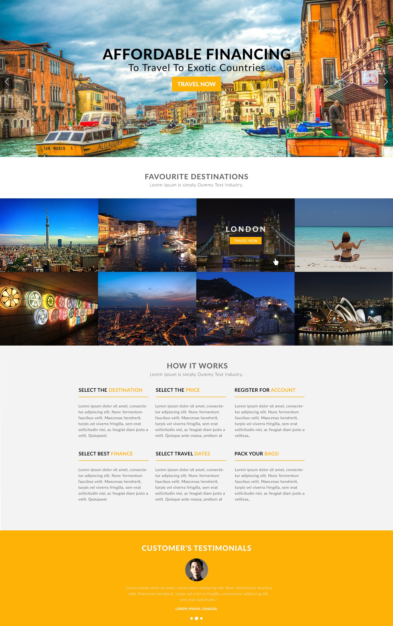 Modern Travel Web Design by Bharadwaj Modern Travel Web Design in Photoshop Design Inspiration by Bharadwaj
