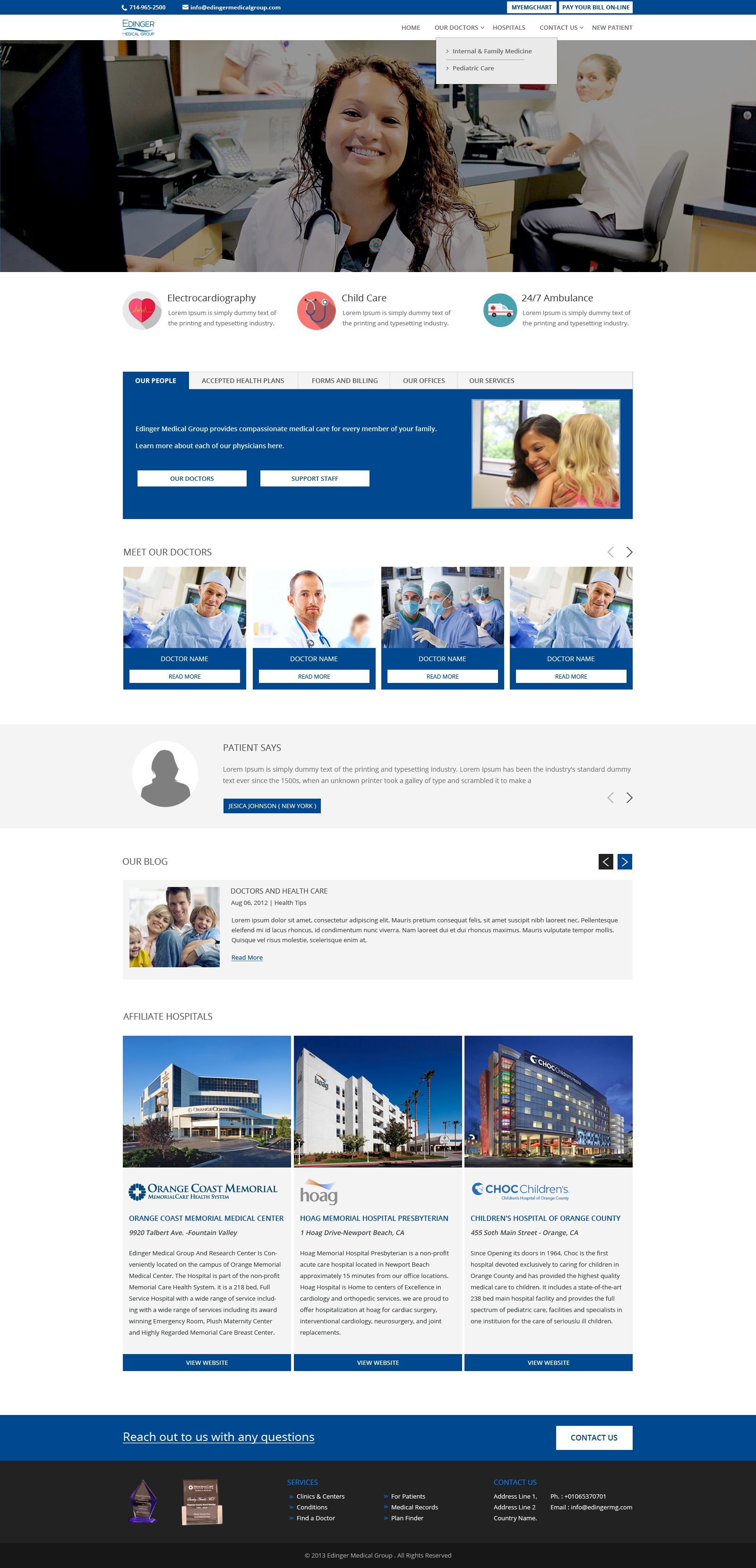 Hospital Website by Inslp Hospital Website in Landing page design Inspiration by Inslp