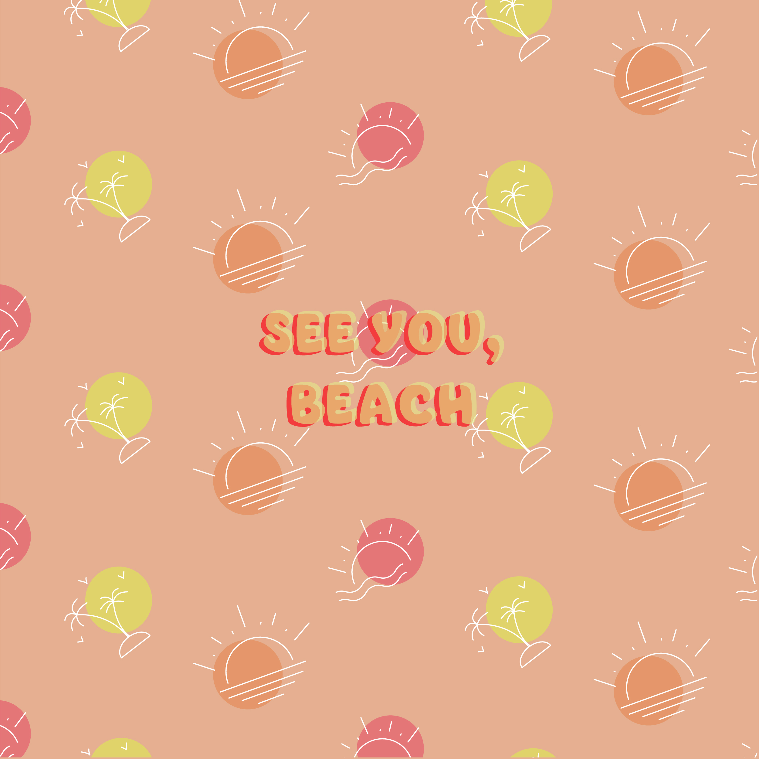 SEE YOU, BEACH in Pattern & Surface Design Inspiration by Melody Pimenta