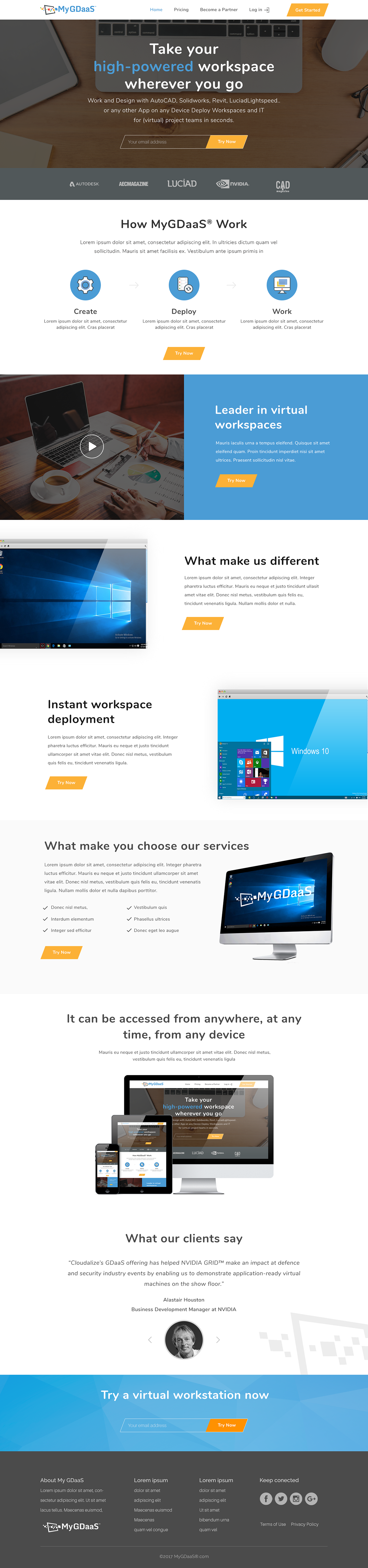 Web site for virtual work spaces company in Website Design Inspiration by Beltagy Designs