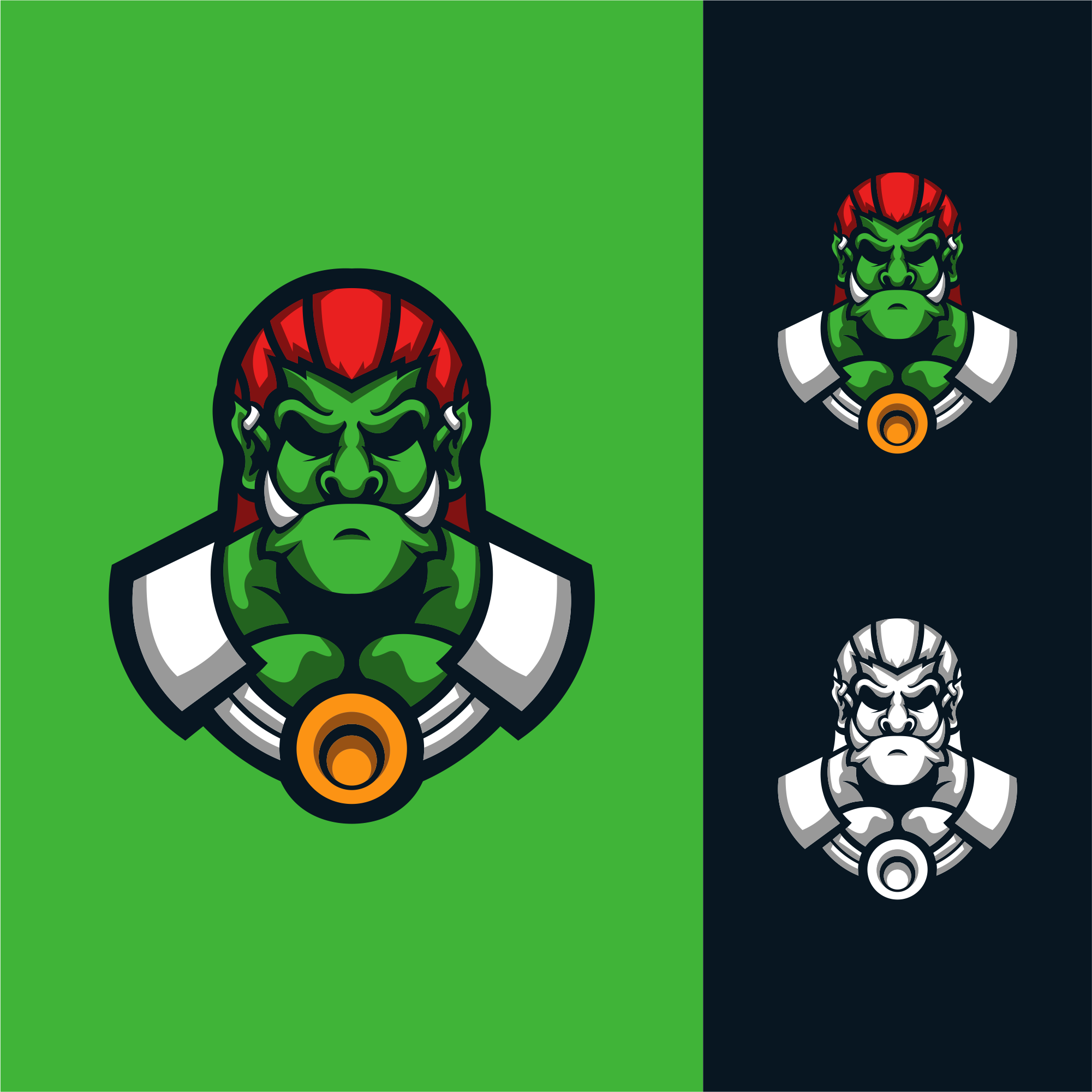 ORC mascot logo by Helena ORC mascot logo in Character & Mascot design Inspiration by Helena